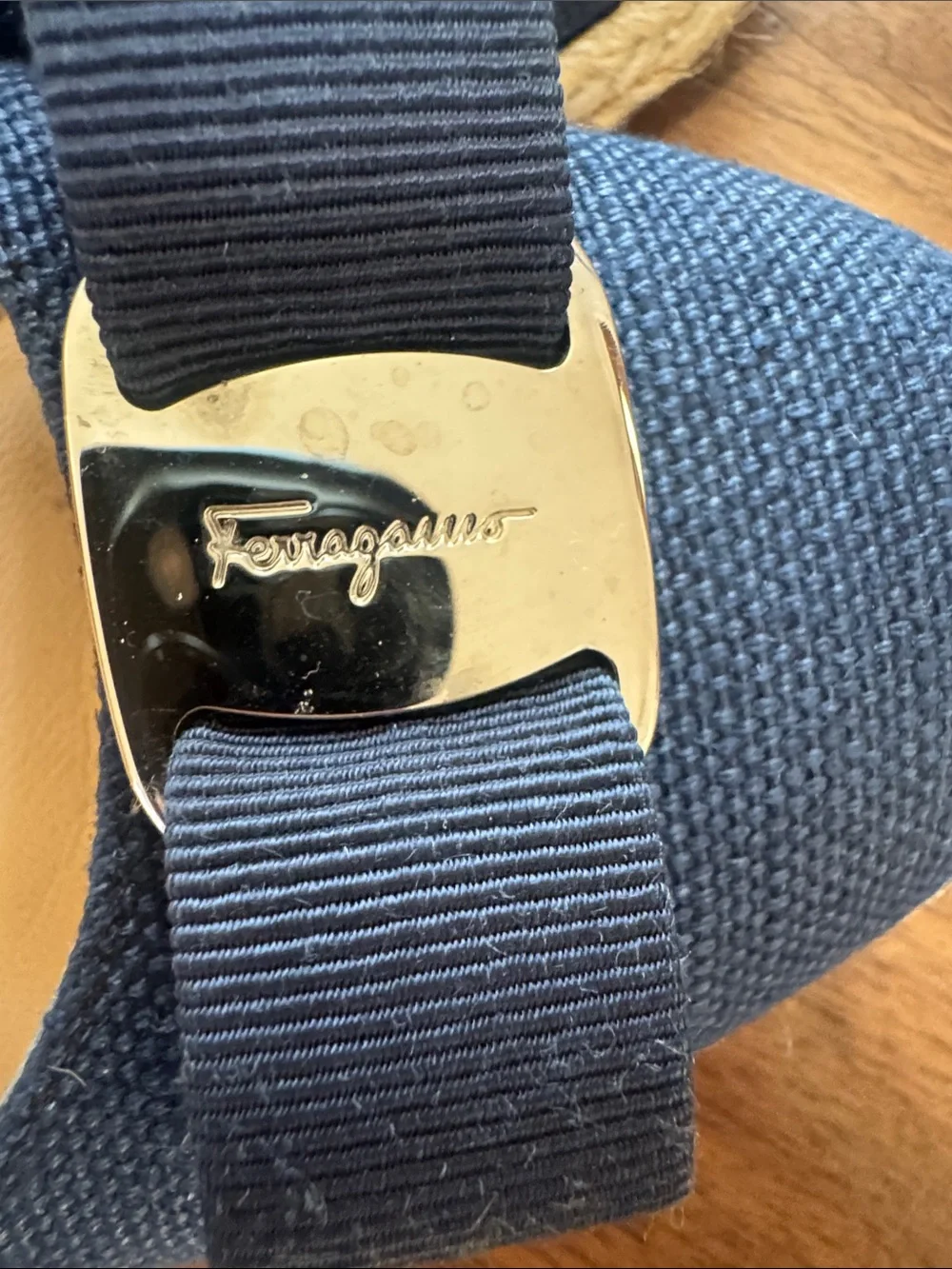 Salvatore Ferragamo denim wedges